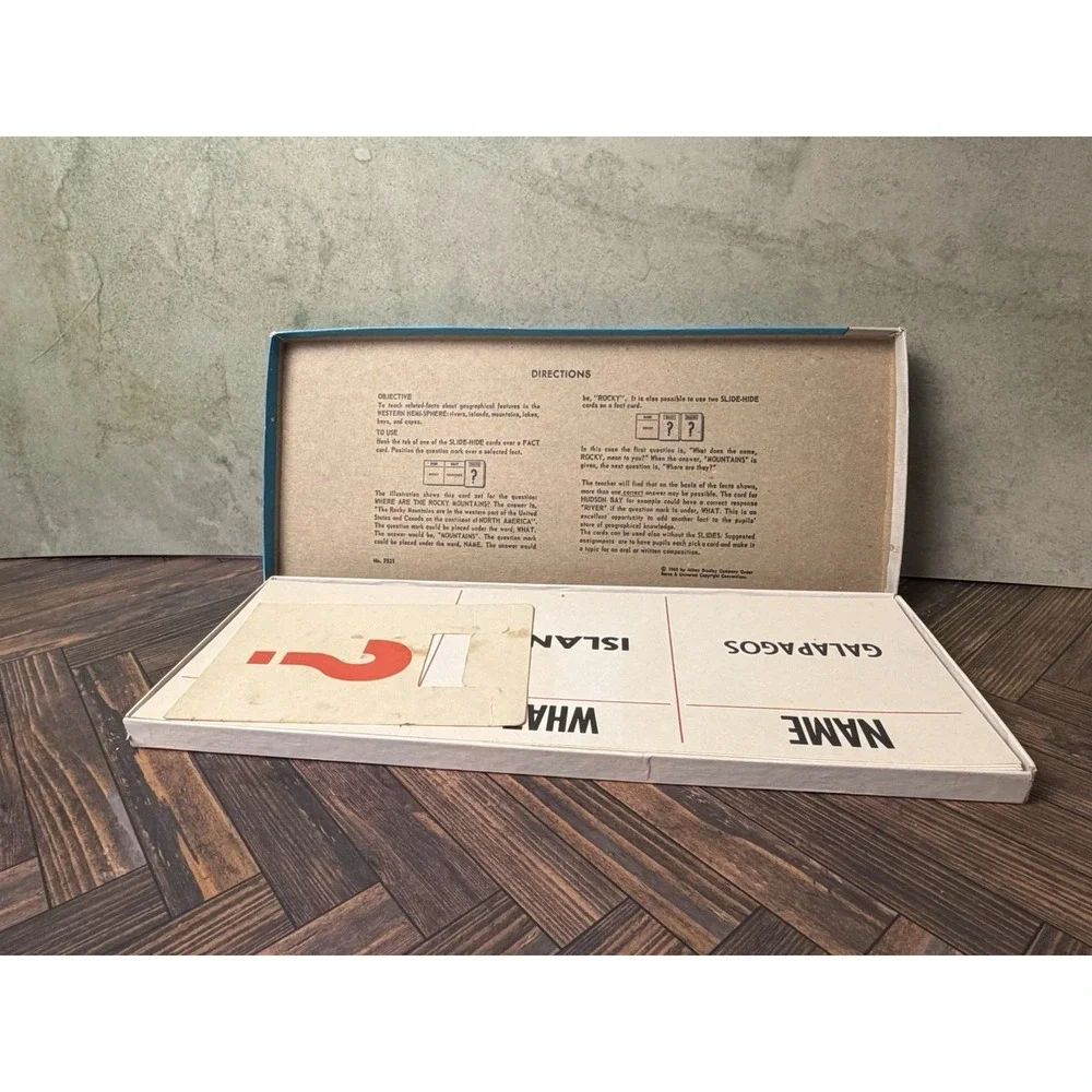 RARE VINTAGE 1965 Geography Quiz Cards Teaching Supplies Classroom Aid